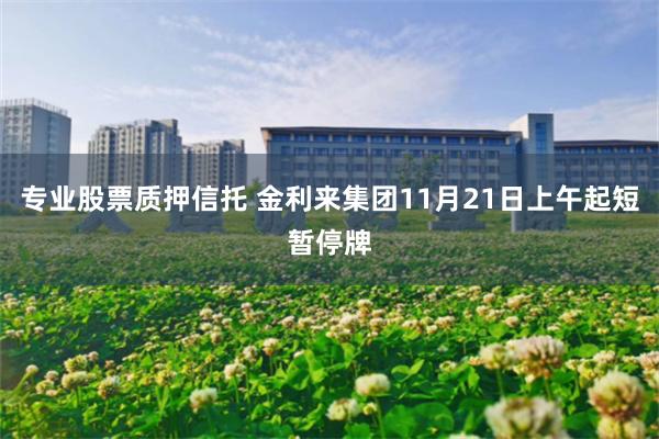 专业股票质押信托 金利来集团11月21日上午起短暂停牌