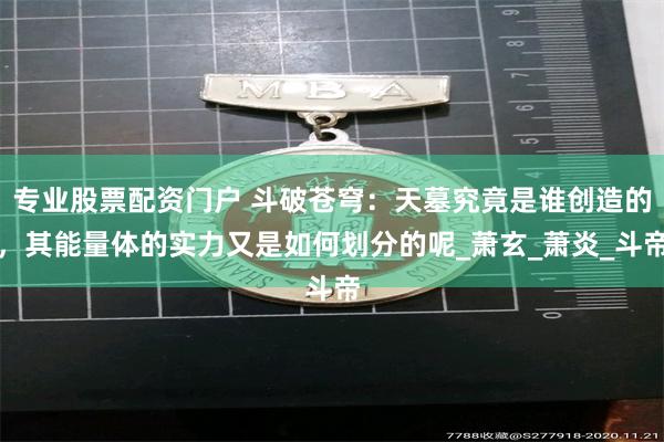 专业股票配资门户 斗破苍穹：天墓究竟是谁创造的，其能量体的实力又是如何划分的呢_萧玄_萧炎_斗帝